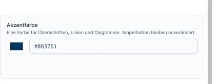RentaS Kanzleivorlage: Akzentfarbe für Überschriften, Linien und Diagramme.