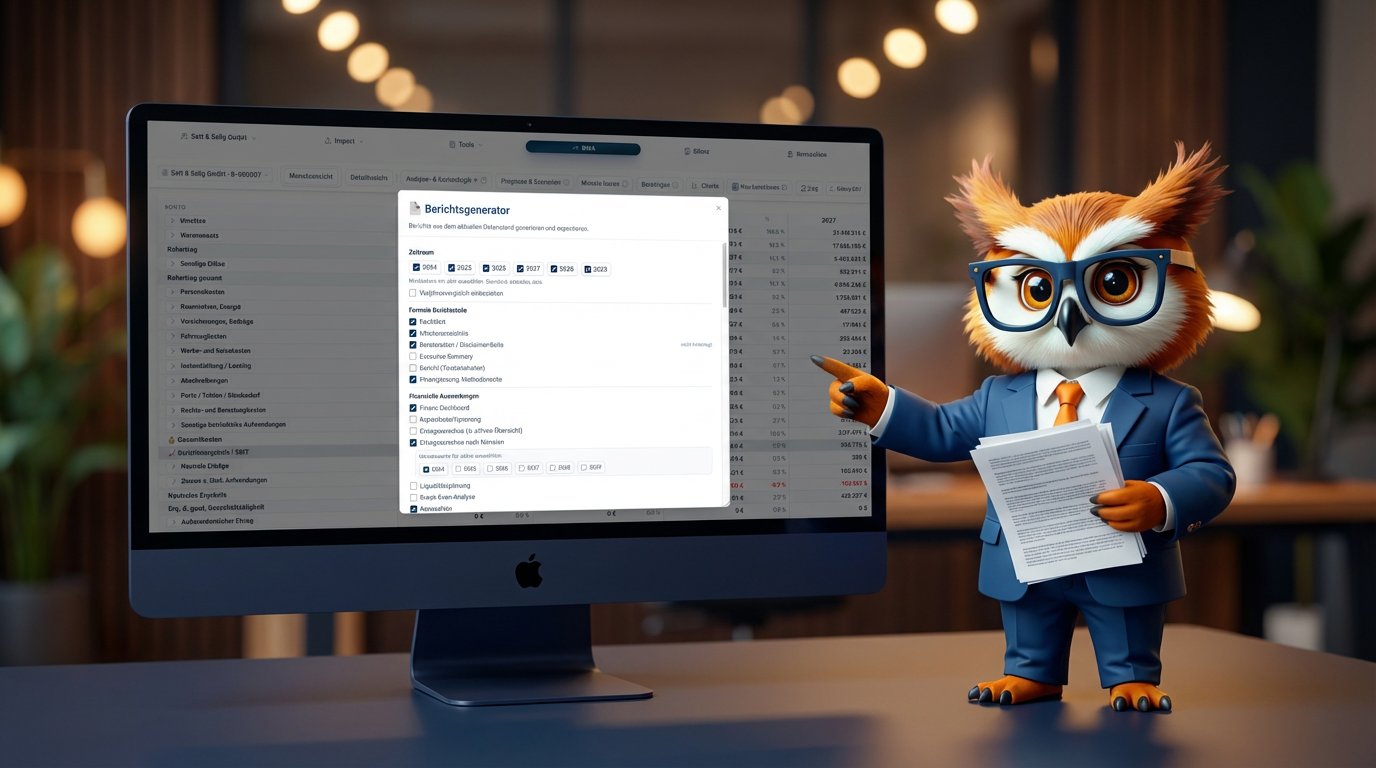 Berichtsgenerator in RentaS – Screenshot